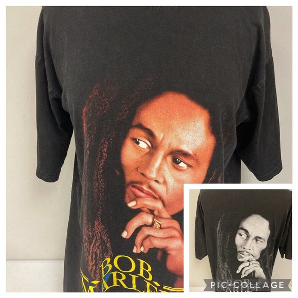 Bob Marley Exodus Legend Album Cover T-Shirt L Front and Back Black and White - Picture 1 of 6